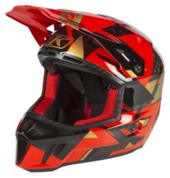 Klim F3 Carbon Raid Helmet -Klim klim f3 carbon raid helmet red gold