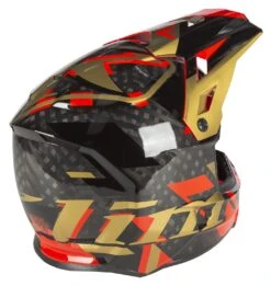 Klim F3 Carbon Raid Helmet -Klim klim f3 carbon raid helmet red gold 3