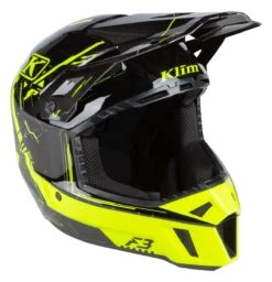 Klim F3 Recoil Helmet -Klim klim f3 recoil helmet hi viz yellow black 2