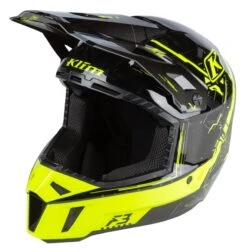 Klim F3 Recoil Helmet -Klim klim f3 recoil helmet hi viz yellow black