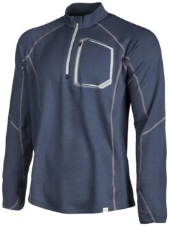 Klim Teton Merino Wool 1/4 Zip Shirt 11 Klim Teton Merino Wool 1/4 Zip Shirt -Klim klim teton merino wool zip blue